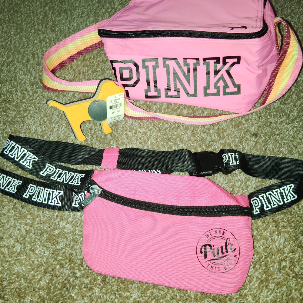 Victoria's Secret Pink Lunch Bag and Waist Bag Set